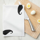 Mustache Towel. Theedoek (Quarter Fold)