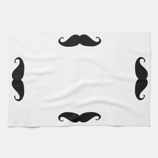 Mustache Towel. Theedoek (Horizontaal)