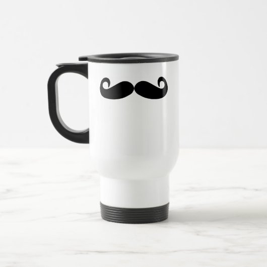Mustache Travel Mug (voor rechten) Reisbeker (Links)