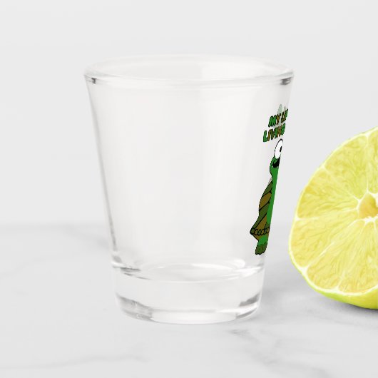 Mustache Turtle Living Shell Shot Glas (Links)