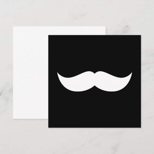 Mustache Uitnodiging (Voorkant / Achterkant)