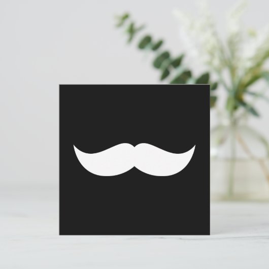 Mustache Uitnodiging (Staand voorkant)