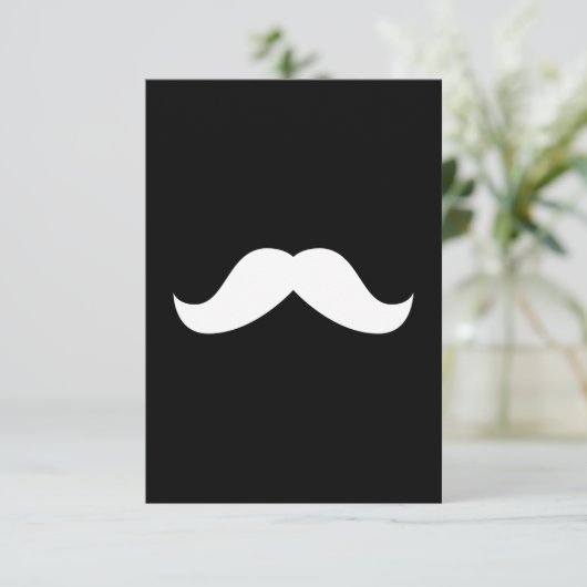 Mustache Uitnodiging (Staand voorkant)