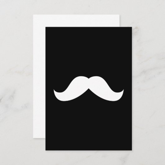 Mustache Uitnodiging (Voorkant / Achterkant)