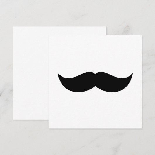 Mustache Uitnodiging (Voorkant / Achterkant)