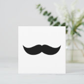 Mustache Uitnodiging (Staand voorkant)