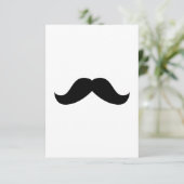 Mustache Uitnodiging (Staand voorkant)