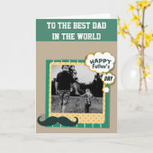 Mustache Vaderdag - Aangepaste fotokaart Kaart (Gele Bloem)