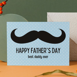 Mustache Vaderdag Feestdagenkaart