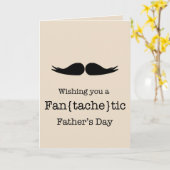 Mustache-Vaderdag kaart (Gele Bloem)