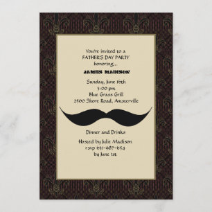 Mustache Vaderdag Uitnodiging