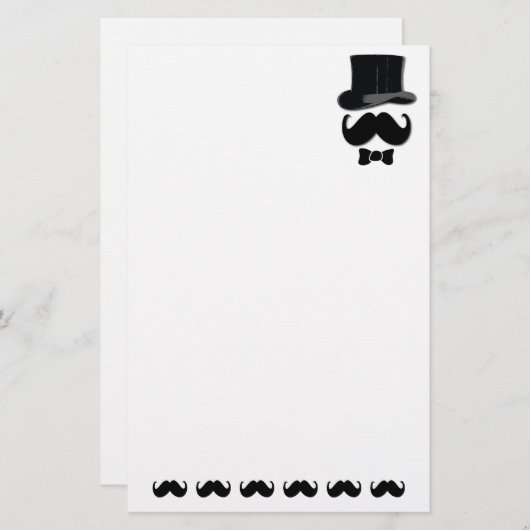 Mustache vel papier (Voorkant / Achterkant)