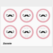 Mustache Verjaardag Sticker Chevron (Vel)