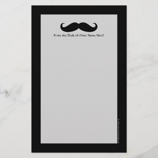 Mustache vermomming grappige snor gezichtshaar briefpapier (Voorkant)