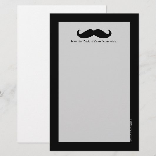 Mustache vermomming grappige snor gezichtshaar briefpapier (Voorkant / Achterkant)