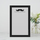 Mustache vermomming grappige snor gezichtshaar briefpapier (Staand voorkant)