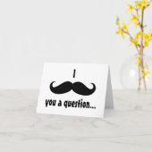 Mustache vermomming grappige snor gezichtshaar kaart (Gele Bloem)