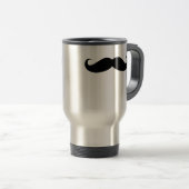 Mustache vermomming grappige snor gezichtshaar reisbeker (Voorkant rechts)