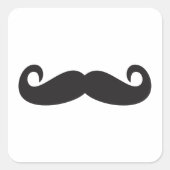 Mustache Vierkante Sticker (Voorkant)