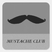 Mustache Vierkante Sticker (Voorkant)