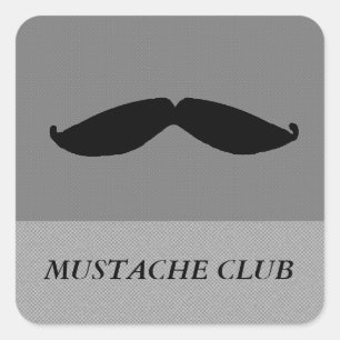Mustache Vierkante Sticker