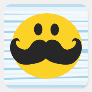 Mustache Vierkante Sticker