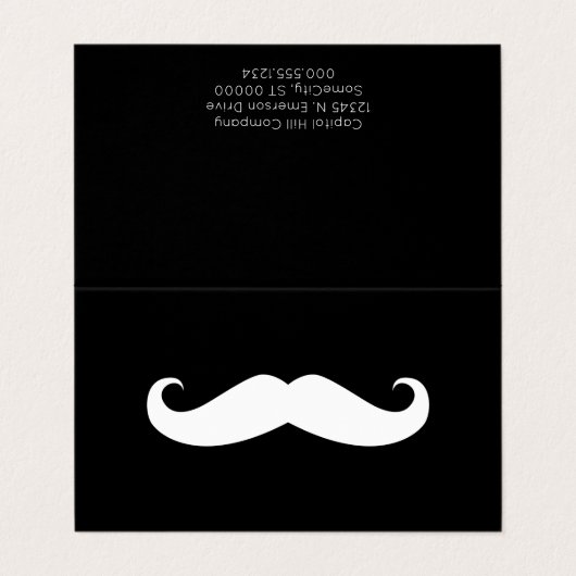 Mustache Visitekaartje (Buitenkant ongevouwen)