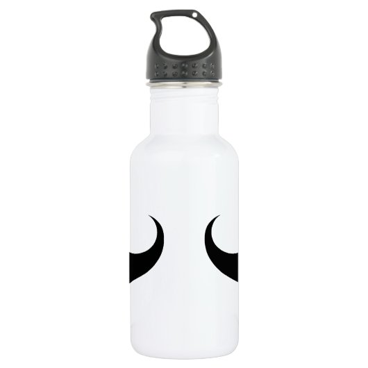 Mustache Waterfles (Achterkant)