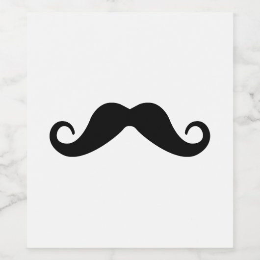 Mustache Wijn Etiket (Enkel label)