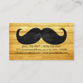 Mustache  Wood 3 Visitekaartje (Achterkant)