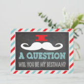 Mustache word je mijn beste man? kaart (Staand voorkant)