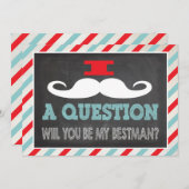 Mustache word je mijn beste man? kaart (Voorkant / Achterkant)