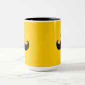 Mustache Yellow Happy Face Mok (Midden)