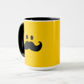 Mustache Yellow Happy Face Mok (Voorkant links)