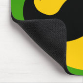 Mustache Yellow Happy Face Muismat (Hoek)