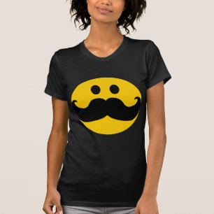 Mustache Yellow Happy Face T-shirt