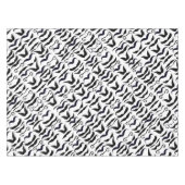 Mustache zwart en wit om het even welke achtergron tafelkleed (Voorkant (Horizontaal))
