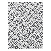 Mustache zwart en wit om het even welke achtergron tafelkleed (Voorkant)