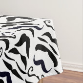 Mustache zwart en wit om het even welke achtergron tafelkleed (Voorbeeld)