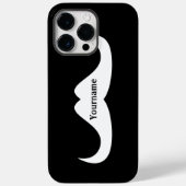 Mustache Zwart-wit Jouw naam Aanpassen Case-Mate iPhone Case (Achterkant)