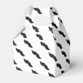 Mustache Zwart & Wit Modern Party Favor Boxes Bedankdoosjes (Achterkant)
