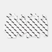 Mustache Zwart & Wit Modern Party Favor Boxes Bedankdoosjes (Uitgevouwen)