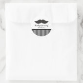 Mustache Zwart & Wit Modern Party Stickers (Tas)