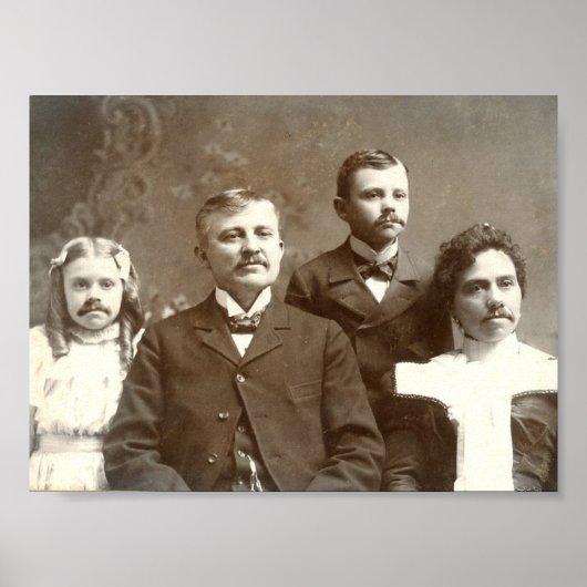 Mustached Ancestors Poster (Voorkant)