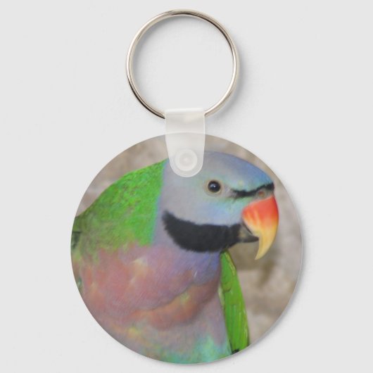 Mustached Parakeet Sleutelhanger (Voorkant)