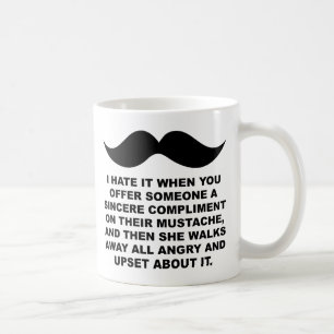 Mustached Woman Funny Mug Koffiemok