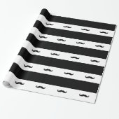 Mustaches Cadeaupapier (Uitgerold)
