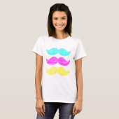 Mustaches CMY T-shirt (Voorkant volledig)
