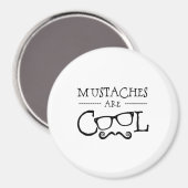 Mustaches Cool Glasses Magneet (Voorkant / Achterkant)