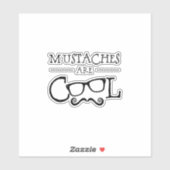 Mustaches Cool Glasses Sticker (Vel)
